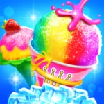 rainbow frozen snowcone maker android application logo